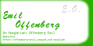 emil offenberg business card